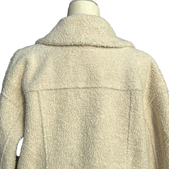 Marine‎ Layer Quebec Sherpa Jacket Womens Medium Antique White Oversized NWT - Picture 6 of 16